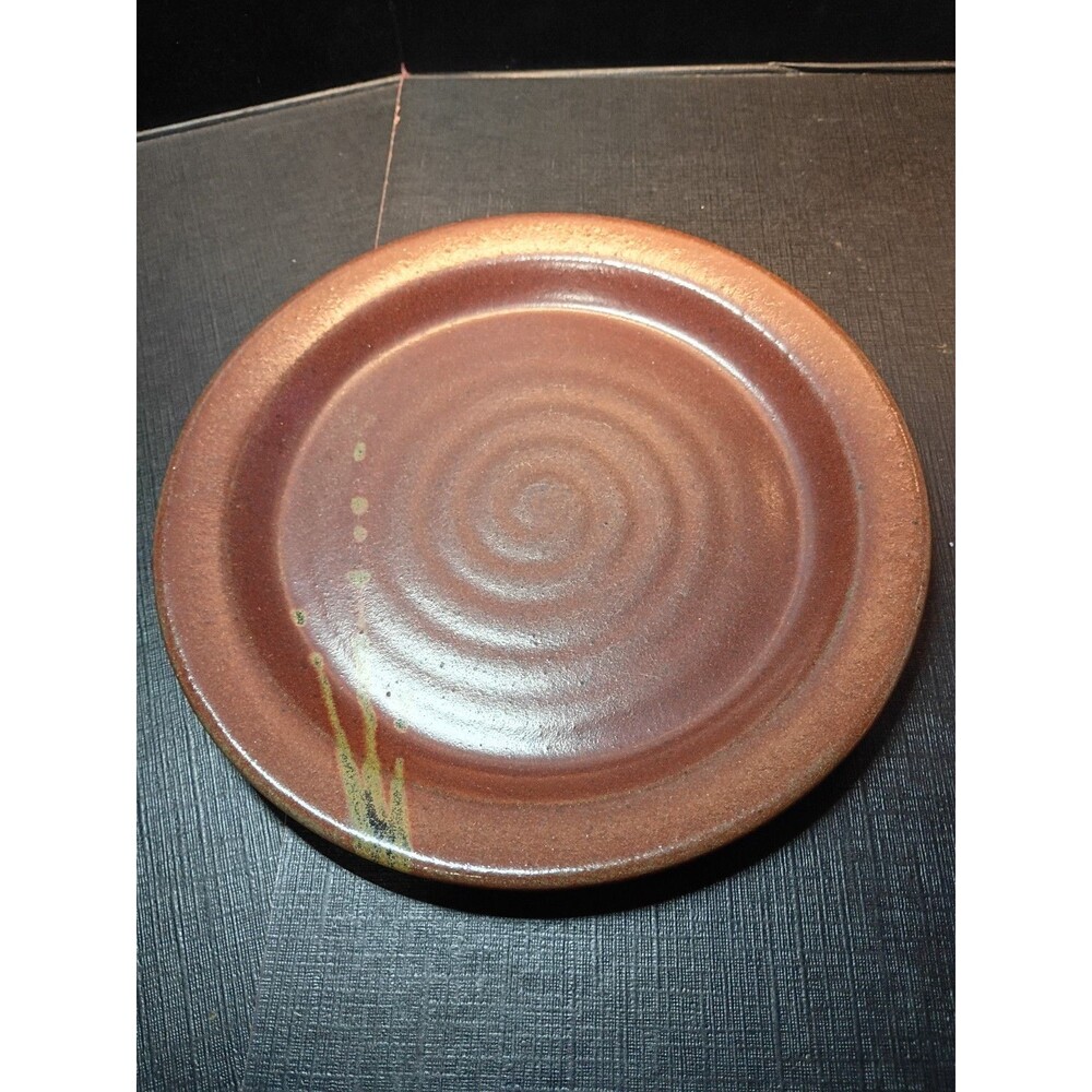 From Miry Clay Pottery Salad Plate Rustic Red Color 8.25" Stoneware  WheelThrown